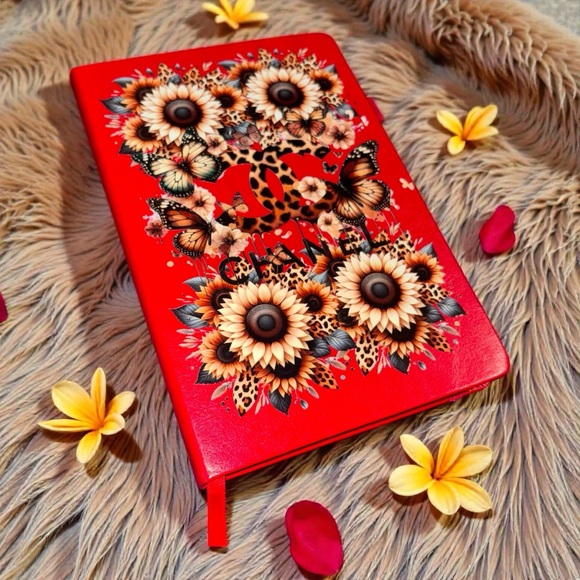 Handmade Accessories - Red Floral CC Notebook
